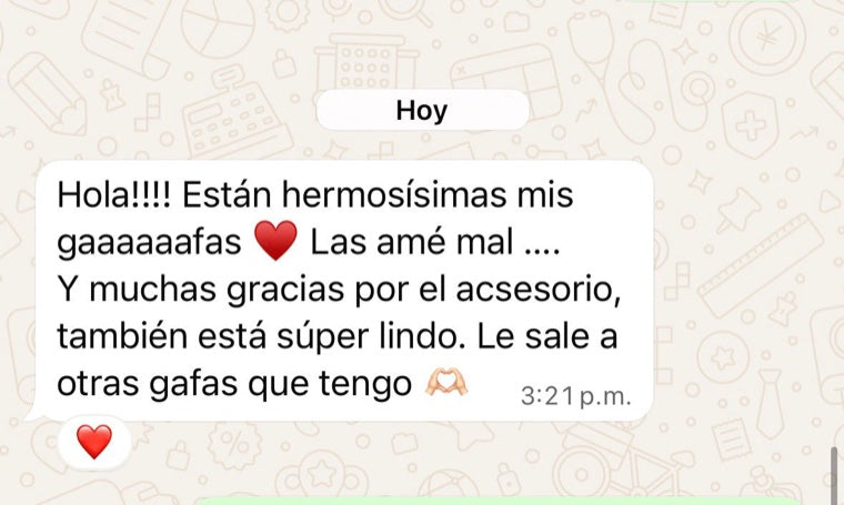 Testimonio de clienta de Monturas Colombia