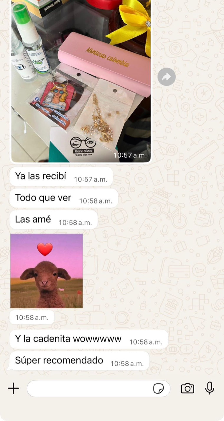 Testimonio de clienta de Monturas Colombia