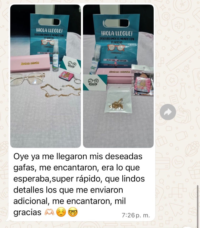 Testimonio de clienta de Monturas Colombia