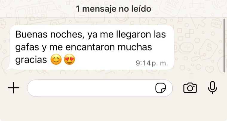 Testimonio de clienta de Monturas Colombia